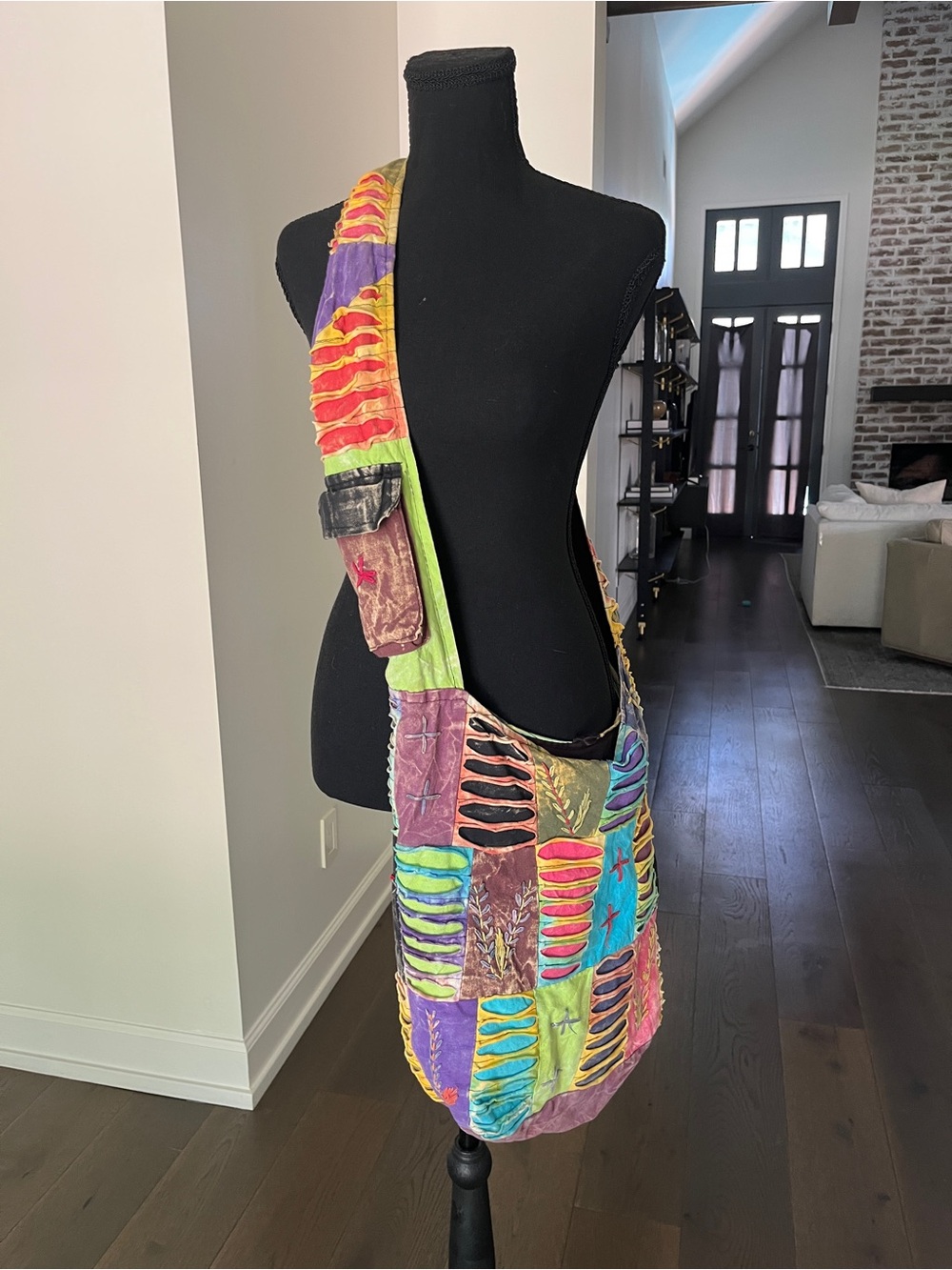 Boho Multicolor Patchwork Crossbody Shoulder Bag